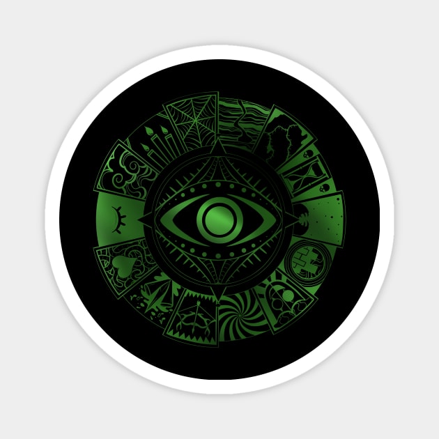 15 Fears Wheel Magnet by Rusty Quill